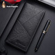 
Hush Puppies men's wallet top layer cowhide fashion stitching wallet multi-card multi-function wallet birthday gift for husband HC-1471756W-577 thin