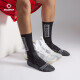 Basketball socks, professional sports socks for men and women, long and short high-cut socks, sweat-absorbent and thickened elite socks, black/grey [long style]