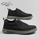 Shachi Herrenschuhe Sommer Neue Brettschuhe Herrenschuhe Fashion Canvas Schuhe täglich Schnüre-up Soft Sohle Schuhe Männer Schwarz 43 (265 mm) Lederschuhgröße