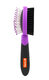 HARTZ dual-purpose combing brush for cats and dogs, stainless steel teeth to remove floating hair, nylon bristles smooth and shiny, ergonomic handle