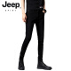 JEEP SPIRIT春秋纯黑色牛仔裤男士修身小脚弹力休闲长裤百搭显瘦薄款SPIRIT 灰色1049 【弹力高品质】 31 码=【腰围2尺4】
