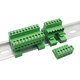 DYQT rail-type terminal block 2EDG-UKR-5.08mm installation 35mm rail weld-free butt plug-in 2-24P 16P complete set