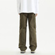 CLOR pure cotton overalls men's autumn and winter sports loose straight pants trendy versatile casual pants CL34 military green XL