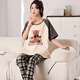 Langsha Eltern-Kind-Kleid-Pyjamas Mutter und Tochter Sommer kurzärmelige Hosen dünne Baumwoll-Hauskleidung drei und vier Familienanzug LYP724 2xl Männer 175-180 cm/150-175jin [Jin gleich 0,5 kg]
