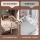 Fengmian baby splicing bed children's solid wood beech wood baby widened and high guardrails can be raised and lowered customized small bed spliced large bedside Hakade crystal version single bed 160x80cm