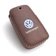 COOSTE Volkswagen Sagitar Lavida Key Case Passat Golf 678 Bora ID346 Tanyue X Tiguan L Sac de boucle auto A ACCORDE BROWNE-BROWNE [Volkswagen Huile en cuir]