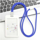 
Working brand horizontal and vertical meal card set certificate set school card bus card set lanyard old men thickened breast card set horizontal C5 blue horizontal version + 9734 blue round rope
