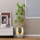 Phty Wohnzimmer bodengesteuertes Ornamente Modernes Licht Luxus High-End Nordic Flowing Water Fountain Ornamente Zirkulationswasserdekoration 9928a Wasser Bonsai + Simulierte grüne Pflanze a