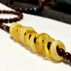 Huilu Russian beeswax running ring Rudraksha seed beads bracelet DIY accessories donut safety buckle loose beads beeswax running ring (17mm)