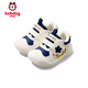 Babu Dou baby toddler shoes children's shoes 25 winter anti-slip plus velvet functional infants and young children soft sole anti-collision for men and women navy blue 20