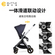 elittile Yiletu stroller high landscape stroller two-way foldable seats and lying EMU European version pretty pink