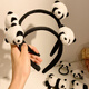 MUSIYU Cute Panda Doll Hairband Little Panda Headband Headband Washing Hairpin Hairpin Hairband Children Adult Hair Accessories Women Panda Hairband A22-301