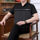 Jetlps dad summer ice silk short sleeve suit new middle-aged and elderly sports suit men's summer quick-drying casual clothes thin 846 dark green XXL [recommended 140-160Jin [Jin equals 0.5 kg]]