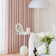 Jinchan Curtains Blackout Bedroom Living Room Roman Rod Perforated Curtains Home Blackout Cloth Crystal Rose 150*200
