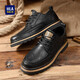 Hailan Home (HLA) Herrenschuhe, vielseitige lässige Lederschuhe, Herren -Retro Workwear -Schuhe, Herren Haagzm1ebb033 Black 41