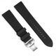 Suitable for Tissot watch strap men's 1853 Junya Duluer Le Locle Carson Speed butterfly buckle silicone strap 19 black + silver buckle 22mm