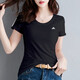 阿迪达斯（adidas）官方舰店短袖女 夏季新款跑步训练运动服梭织快干半袖上衣圆领T恤 9274-黑色梭织快干-现货速发 S 推荐85-110斤