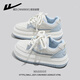 Huili women's shoes thick sole white shoes for women 2025 summer new shoes for women casual and comfortable beige blue 37
