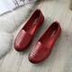 Han Xuefei (HANXUEFEIZI) mother shoes sandals summer 2025 new flat low heel middle-aged and elderly women's shoes soft sole non-slip middle-aged grandma leather shoes red A829-1 women's shoes 38 standard size
