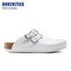 Birkenstock Birkenstein importierte professionelle Männer und Frauen Cowhide Leder Weiche Sohle Kay Funktionelle Schuhe weiß schmale Version 1018229 36