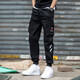 Zuoyoupin funktionale Arbeitshose Herren Trendy Brand Herbst und Winter lose lose Bindungshosen Sporthosen Boy lässige Hosen Männer 719 Schwarz 2xl (Empfohlenes Gewicht 130-145 Jin [Jin gleich 0,5 kg]))
