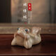 Mianxiaocheng coarse pottery Buddhist Zen frog frog small tea pet handmade tea tray ornaments can raise creative tea play kung fu tea set tea ceremony lying flat little cute frog