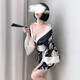 High-End sexy Kimono Pyjamas Sexy Unterwäsche Frauen extremer Verführungsuniform-Set Japaner Stil Walnuss Open-End-Freie können außerhalb Paare getragen werden, um Sex zu stimulieren, und Ekstase-Büro kann eingesetzt werden.