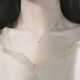 MZMZ platinum necklace for women pt950 platinum sparkling diamond clavicle chain fashionable temperament Valentine's Day birthday gift for girlfriend noble model-5MM sparkling moissanite