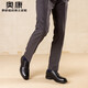 Aokang (Aokang) Negocio para hombres Zapatos de cuero formal de boda Tallado Caquero Zapatos de ladrillo Tamaño negro 42