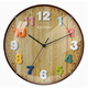 MPPMCK silent clock living room modern simple round quartz wall clock conspicuous large font wall clock 3883 matte black diameter 34 cm others