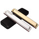Easttop Deutschland Original importiert Mundharmonika Advanced Erwachsener 24-Loch-Professional Performance Grade 28-Loch Polyphonische CAFG Modulare Anfänger Set 28-Pfund-Gold [7-Modul-Set]