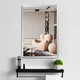 Huakai Star Bathom Mirror Mirror de baño Mirror sin golpes de pared sin espejo de maquillaje sin espejo redondeado 70*50 cm