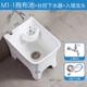 Guanmu large ceramic mop pool side row household bathroom floor mop with drain basket mop sink floor mop bucket basin M1+station-controlled drain+in-wall faucet