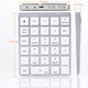 HUKE 28-key aluminum alloy digital keyboard wireless Bluetooth charging financial accounting stock trading laptop Mac portable air thin girl aluminum alloy wired Bluetooth dual-mode USB digital keyboard silver