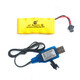 Gao EN Juguete de juguete remoto de control remoto de control de automóvil Batería de pistola de juguete SM4.8V 6V Modelo de autos de juguete 7.4V-USB (blanco)