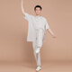 花石猴（HUASHIHOU）牛奶丝太极服男薄款短袖武术服练功服表演服功夫服太极拳服女夏季 829天蓝 XS