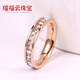 Fat Donglai same style 18k gold ring for women au750 18K gold AU750 rose gold baby's breath couple ring 2025 18K color gold baby's breath ring 4MM US size 8 country