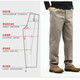 Jeep Spirit Jeep Pants Мужские повседневные брюки хлопковые брюки Лето свободные прямые большой большой размер средних и пожилых брюк для мужчин NHHS-9901 черный плюс бархат + темно-серый плюс бархат 4xl (220-245Jin [Jin равен 0,5 кг]))