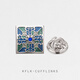 Kavlink Blue Emaille Square Brosche High-End-Kragen Pin Schnalle Halsschnalle Hals Ecke Schnalle Anzug Accessoires Herrenabzeichen Brustschnalle XZ-K006 Blue Juelian Brosche 17*17mm