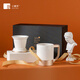 Small pot of tea, tea set, bone china tea cup, officer cup, tea water separation cup, gift box 320ml
