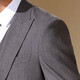 Antonio yarn-dyed fine-grained suit three-piece men's business professional formal groom's wedding dress suit gray 48 (175/92A)