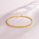 Saturday blessing 18K gold bracelet women's hemp rope chain color gold bracelet birthday gift KH075987 yellow 18K gold 16+2cm