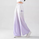 
I.KARNOW girls' pants summer thin 2025 new children's Chinese style Chinese style ice silk wide-leg pants large children's summer mosquito-proof pants 15117 gradient purple + 9922 white [set] 120