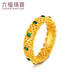 Liufu-Schmuck Fuman Erbstücks Fuß Gold Tang Grasmuster farbig goldener Ring Price F48TBGR0006 Nr. 12-5,41 Gramm (einschließlich Arbeitskosten 671 Yuan)