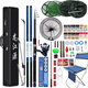 Longjiangyuan Fishing Rod Set Combination Handstab Seelenstange Fischereistange Neuling Fischerei Tackle Fischereiausrüstung Vollständiger Set an Fischerei-Tackle Fischereimittel 4,5 m + 3,6 Handstange + Einfache Version 25-teiliger Set