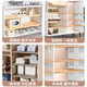 Jianzhou wardrobe partition custom punch-free storage rack cabinet bookshelf compartment shoe cabinet kitchen partition board paint-free ecological board large traceless sticker 4 pack