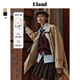 ELAND衣恋纯棉风衣外套女中长款大衣女装24秋新款 深藏青色(03)D/NAVY L 170