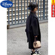 Disney (DISNEY) manteau en laine pour fille manteau en laine mi-long 2024 automne et hiver nouveau style épaissi manteau polyvalent tendance noir 150 cm