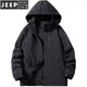 JEEP SPIRIT冲锋衣男女同款春秋防水男士外套三合一可拆卸登山服户外夹克男 6628款黑色-春秋款  XL 110-130斤