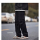 POUM men's autumn and winter long pants men's trendy brand 2025 new overalls men's vibe style straight casual pants men SM-DS19 dark gray 2XL 135-150Jin Jin is equal to 0.5kg The size is too small. It is recommended to take a larger size